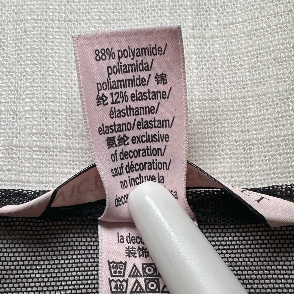 Victoria Secret Black Mesh Tee - Picture 5 of 7